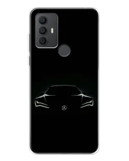 Чехол для TCL 306 с картинкой «Mercedes — силуэт авто»