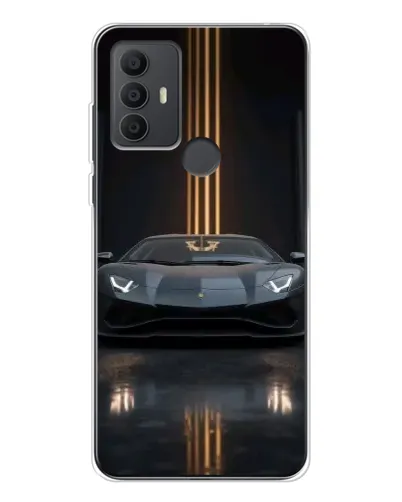 Чохол для TCL 306 з картинкою «Lamborghini золоті лінії»