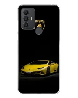 Чохол для TCL 306 з картинкою «Lamborghini жовтий акцент»