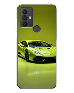 Чохол для TCL 306 з картинкою «Салатовий Lamborghini Huracan»