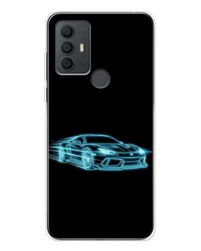 Чохол для TCL 306 з картинкою «Неоновий контур Lamborghini»