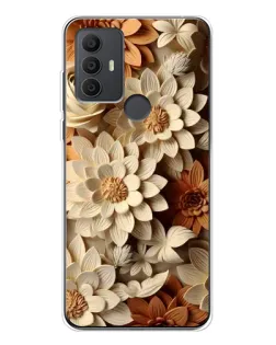 Чохол для TCL 306 з картинкою «Бежевий флористичний декор» Чохол для TCL 306 з картинкою «Бежевий флористичний декор»