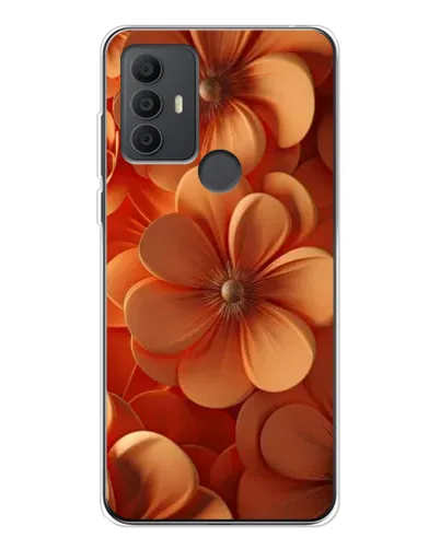 Чохол для TCL 306 з картинкою «Помаранчева макро квітка»