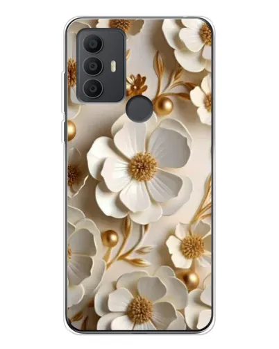 Чохол для TCL 306 з картинкою «Білі паперові квіти»