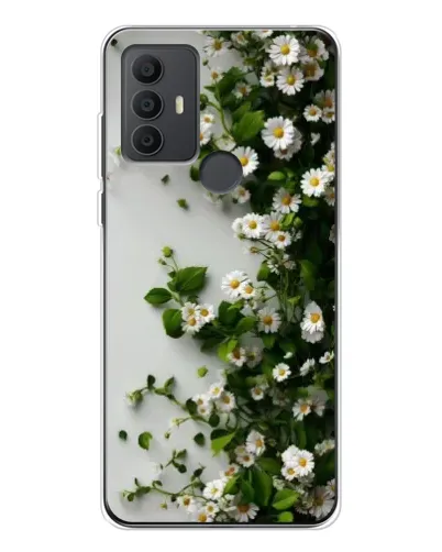Чохол для TCL 306 з картинкою «Гілка дрібних білих квітів»