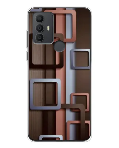 Чохол для TCL 306 з картинкою «Коричневі об'ємні квадрати» Чохол для TCL 306 з картинкою «Коричневі об'ємні квадрати»