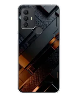 Чохол для TCL 306 з картинкою «Чорні геометричні блоки»