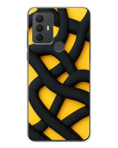 Чохол для TCL 306 з картинкою «Чорне жовте переплетення» Чохол для TCL 306 з картинкою «Чорне жовте переплетення»