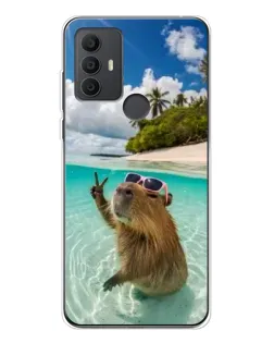 Чохол для TCL 306 з картинкою «Капібара на морі»