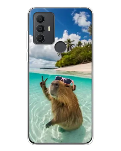 Чохол для TCL 306 з картинкою «Капібара на морі»