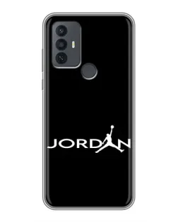 Чехол для TCL 30E с картинкой «Jordan White Logo»