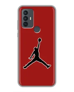 Чехол для TCL 30E с картинкой «Jordan Red Back»
