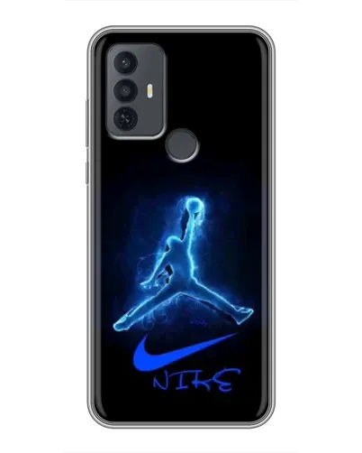 Чехол для TCL 30E с картинкой «Jordan Neon Blue» Чехол для TCL 30E с картинкой «Jordan Neon Blue»