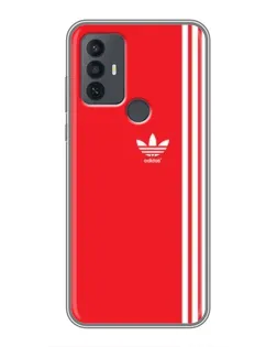 Чохол для TCL 30E з картинкою «Червоний мінімалізм Adidas»