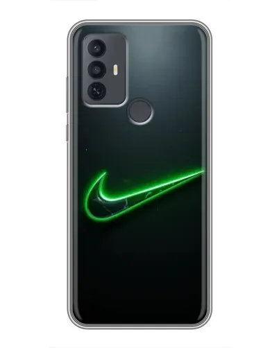 Чохол для TCL 30E з картинкою «Неоновий контур Nike»