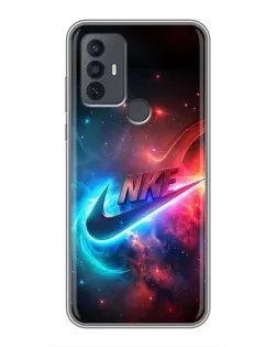 Чохол для TCL 30E з картинкою «Вогняний логотип Nike»
