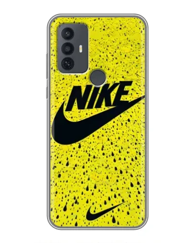 Чохол для TCL 30E з картинкою «Жовтий текстурний Nike»