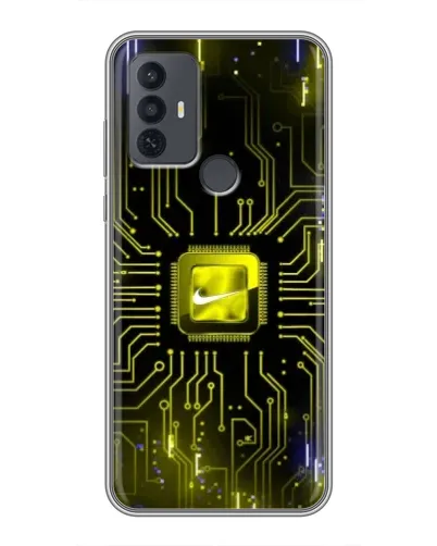 Чохол для TCL 30E з картинкою «Nike — золота іскра»