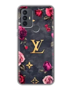 Чохол для TCL 30E з картинкою «Квітковий Louis Vuitton»