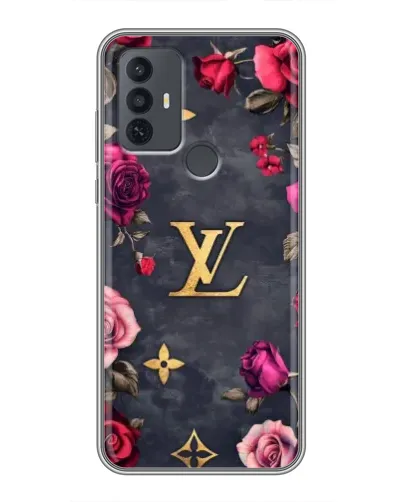 Чохол для TCL 30E з картинкою «Квітковий Louis Vuitton»