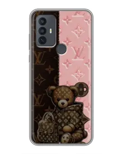 Чохол для TCL 30E з картинкою «Ведмедик у стилі LV»
