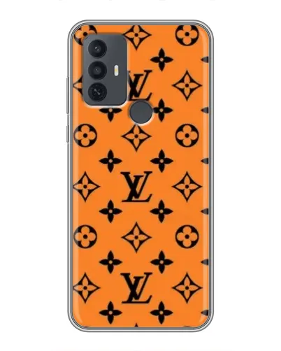 Чохол для TCL 30E з картинкою «Помаранчевий стиль LV»
