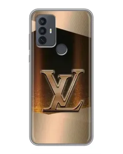Чохол для TCL 30E з картинкою «LV — золоте сяйво»