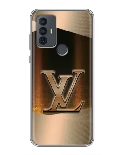 Чохол для TCL 30E з картинкою «LV — золоте сяйво»