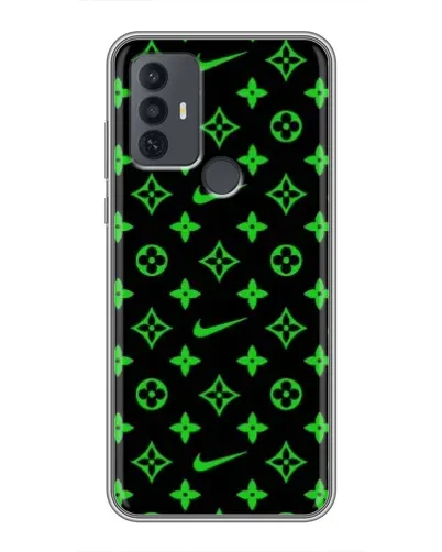 Чохол для TCL 30E з картинкою «Неоновий принт LV»