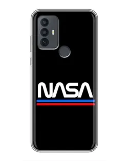 Чохол для TCL 30E з картинкою «NASA — класика Red Blue»