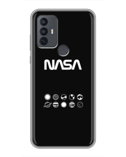Чехол для TCL 30E с картинкой «NASA — технический принт»