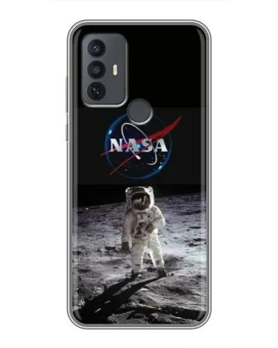 Чехол для TCL 30E с картинкой «Астронавт на Луне»