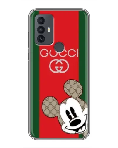 Чохол для TCL 30E з картинкою «Gucci — смуги та Міккі»