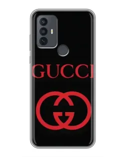 Чохол для TCL 30E з картинкою «Gucci — червоний логотип»