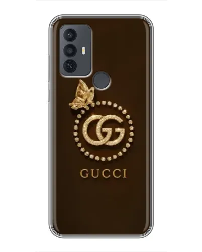 Чохол для TCL 30E з картинкою «Gucci — золотий метелик»