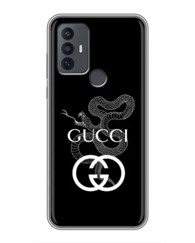 Чохол для TCL 30E з картинкою «Gucci — срібна змія»