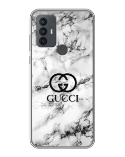 Чохол для TCL 30E з картинкою «Gucci — мармуровий шик»