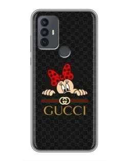 Чохол для TCL 30E з картинкою «Мінні Маус Gucci — чорний»