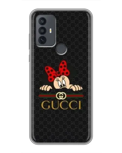Чохол для TCL 30E з картинкою «Мінні Маус Gucci — чорний»