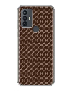 Чехол для TCL 30E с картинкой «Gucci — шоколадная сетка»