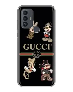 Чехол для TCL 30E с картинкой «Gucci — герои Disney и монограмма»