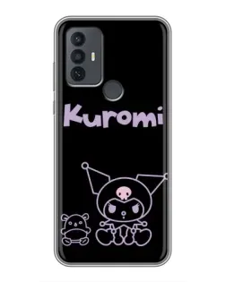 Чехол для TCL 30E с картинкой «Kuromi — черный минимализм» Чехол для TCL 30E с картинкой «Kuromi — черный минимализм»