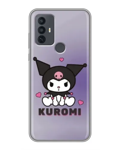 Чехол для TCL 30E с картинкой «Kuromi — фиолетовый арт»