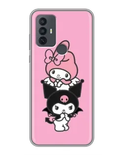 Чехол для TCL 30E с картинкой «My Melody и Kuromi» Чехол для TCL 30E с картинкой «My Melody и Kuromi»