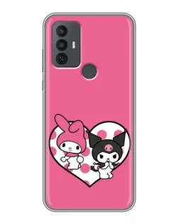 Чехол для TCL 30E с картинкой «Kuromi и My Melody» Чехол для TCL 30E с картинкой «Kuromi и My Melody»