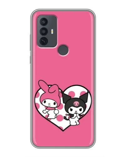 Чехол для TCL 30E с картинкой «Kuromi и My Melody»