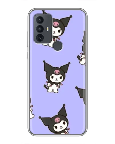 Чехол для TCL 30E с картинкой «Паттерн с Kuromi»