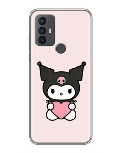 Чехол для TCL 30E с картинкой «Kuromi и сердце» Чехол для TCL 30E с картинкой «Kuromi и сердце»