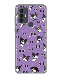 Чехол для TCL 30E с картинкой «Kuromi — паттерн» Чехол для TCL 30E с картинкой «Kuromi — паттерн»