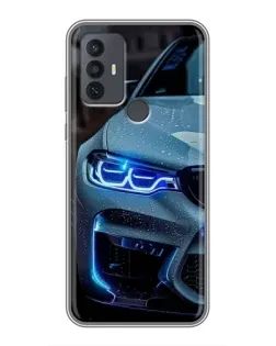 Чохол для TCL 30E з картинкою «Погляд BMW з синіми фарами»